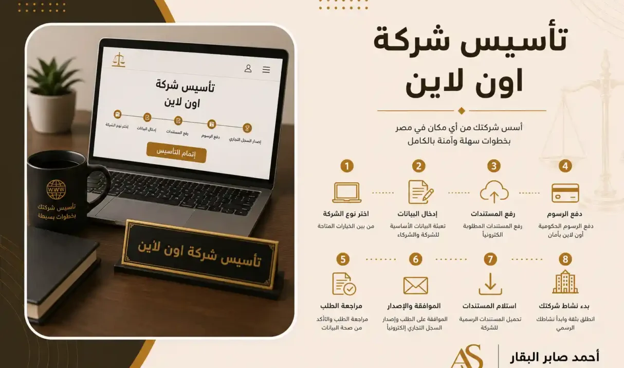 تاسيس شركة اون لاين
