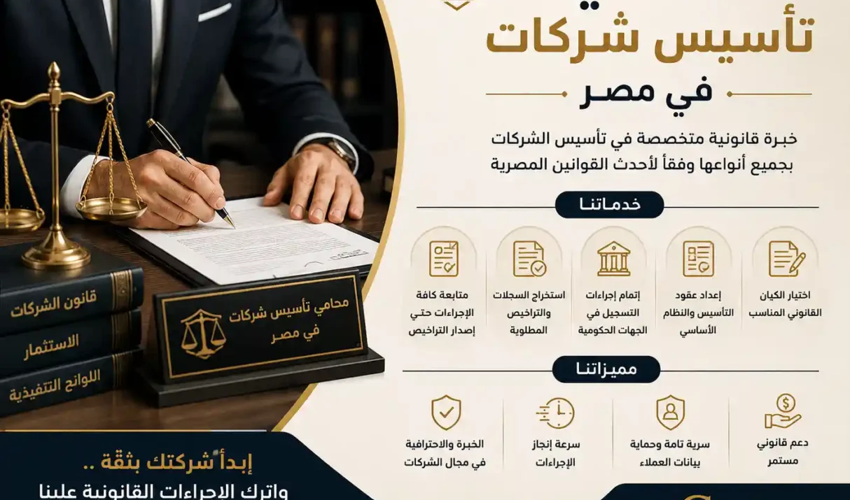 محامي تأسيس شركات في مصر